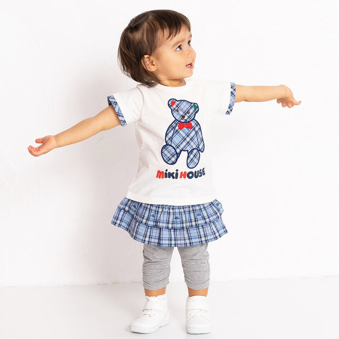 [Thanksgiving] Check Bear Short Sleeve T-Shirt [Cancellation/Return Not Possible]