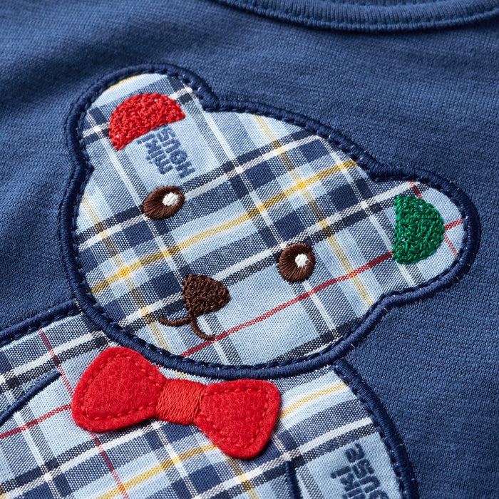 [Thanksgiving] Check Bear Short Sleeve T-Shirt [Cancellation/Return Not Possible]