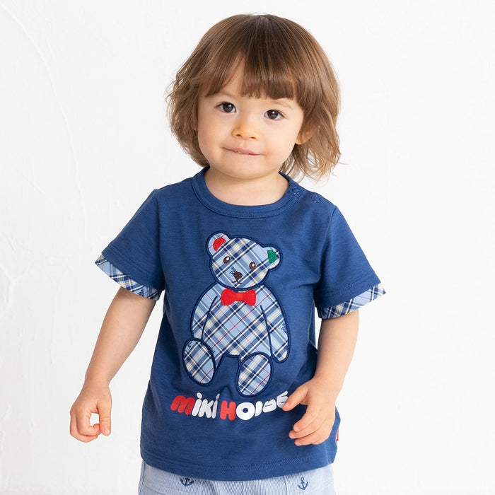[Thanksgiving] Check Bear Short Sleeve T-Shirt [Cancellation/Return Not Possible]