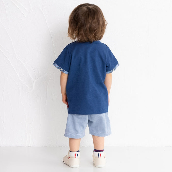 [Thanksgiving] Check Bear Short Sleeve T-Shirt [Cancellation/Return Not Possible]