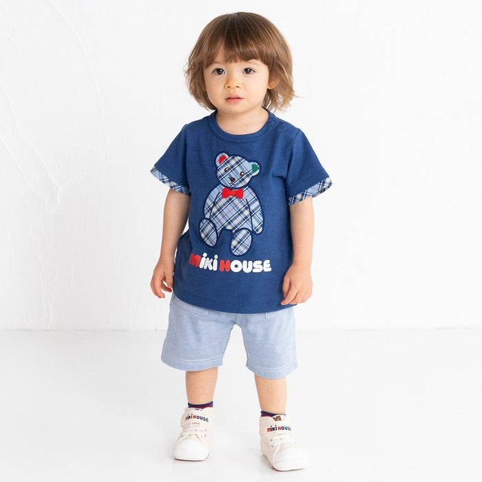 [Thanksgiving] Check Bear Short Sleeve T-Shirt [Cancellation/Return Not Possible]