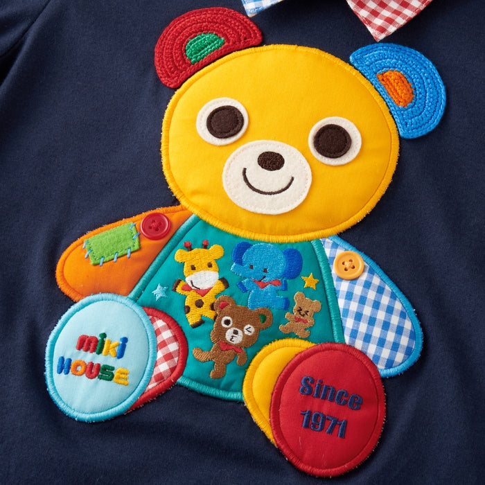 ミキハウス 　プッチー　車　自動車　刺繍　カラフル　Tシャツ 　半袖　80 MIKI HOUSE（ミキハウス） ブラウス シャツ プッチー刺繍半袖ブラウス