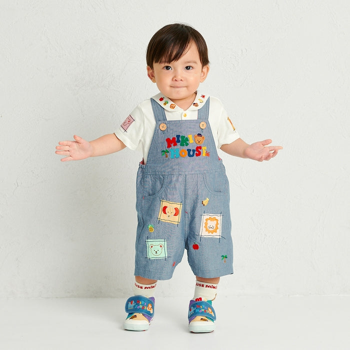 MIKI HOUSEbear short sleeve blouse