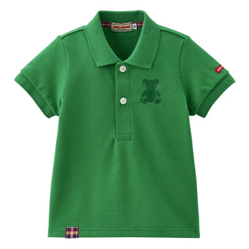 MIKI HOUSEbear short sleeve polo shirt green 商品画像