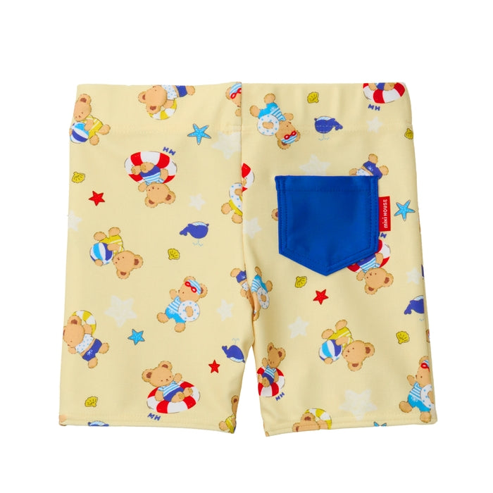 新品｜MIKIHOUSE ミキハウス デニムプリント柄のだまし絵水着 UVカット 新品｜MIKIHOUSE ミキハウス デニムプリント柄のだまし絵水着 UV