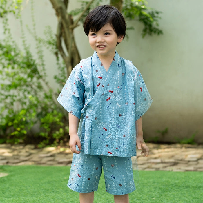 金魚・とんぼ和柄の甚平スーツ