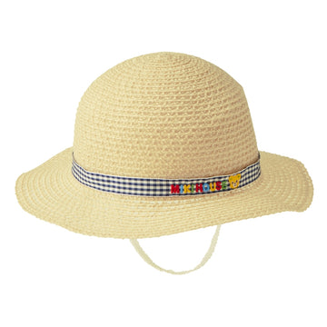 Straw style summer hat (hat) Navy blue 商品画像