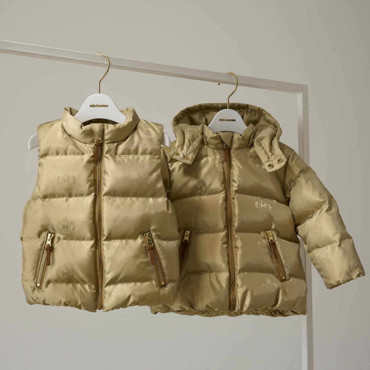 【ゴールドレーベル】ジャカード織 ダウンジャケット