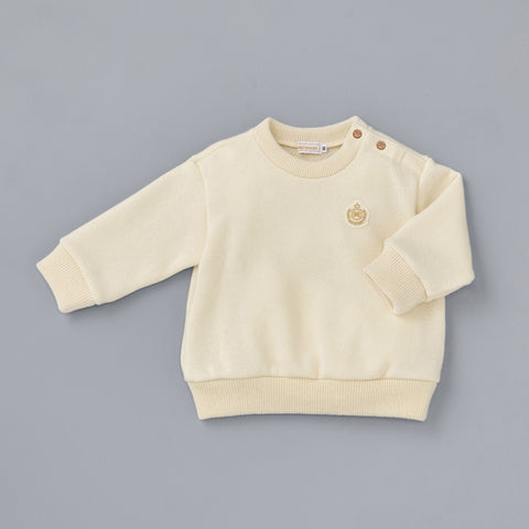 【ゴールドレーベル】カシミヤ吊り編み裏毛トレーナー