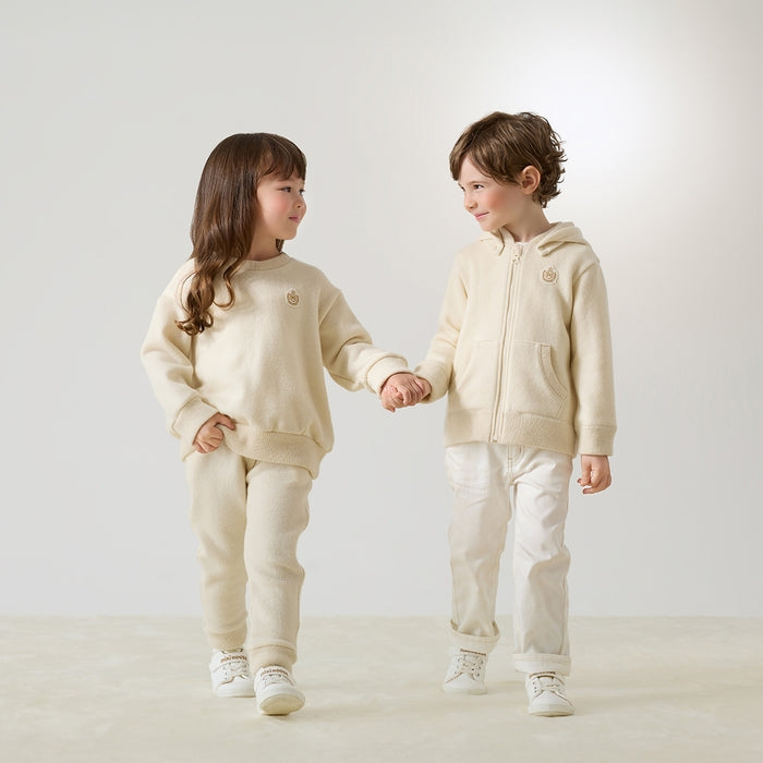 【ゴールドレーベル】カシミヤ吊り編み裏毛トレーナー