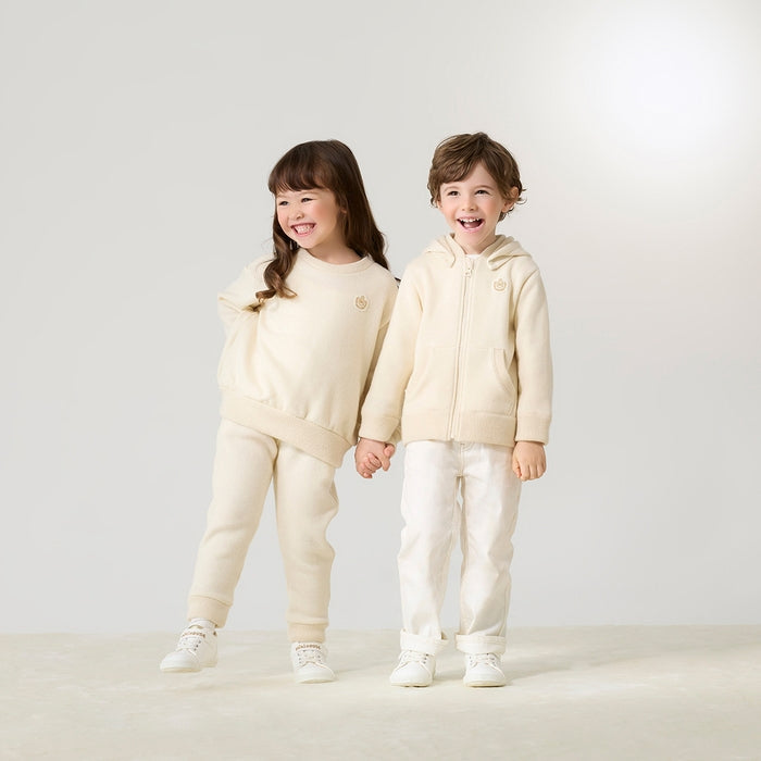 【ゴールドレーベル】カシミヤ吊り編み裏毛トレーナー