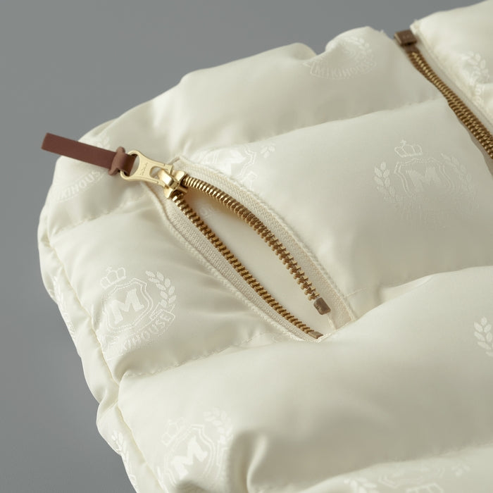 【ゴールドレーベル】ジャカード織 ダウンベスト