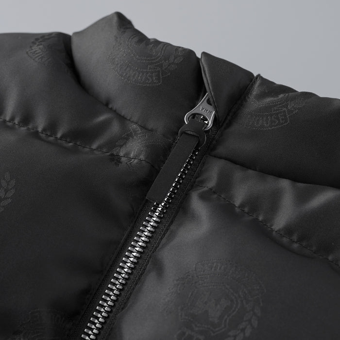 【ゴールドレーベル】ジャカード織 ダウンベスト