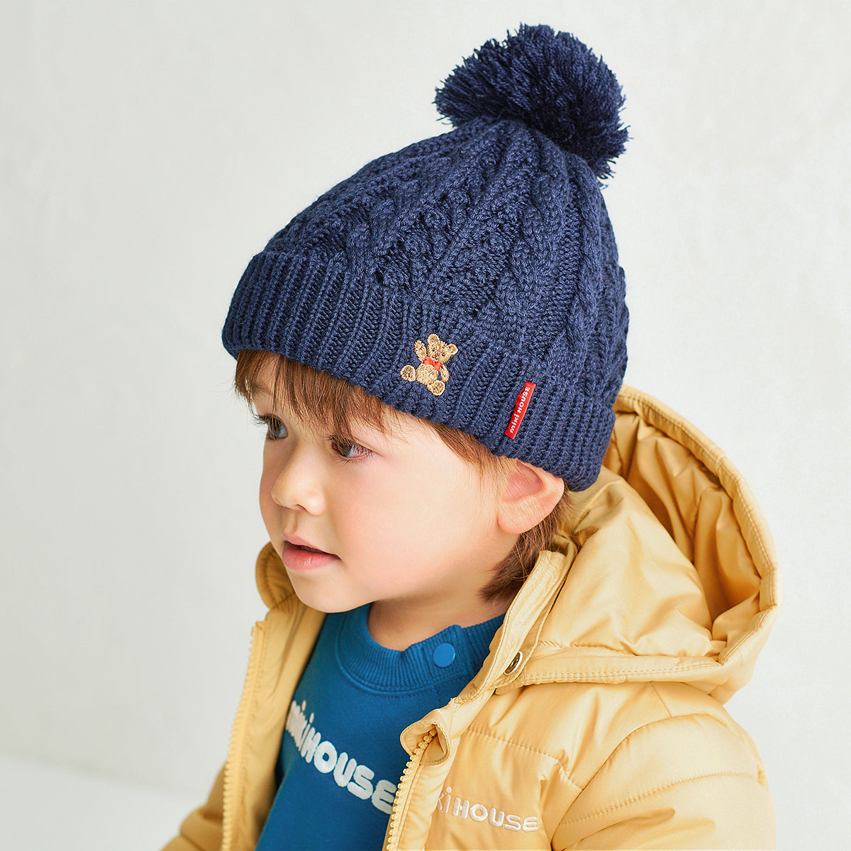 MIKI HOUSEBear knit hood