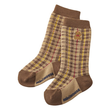 MIKI HOUSEbear knee socks beige 商品画像