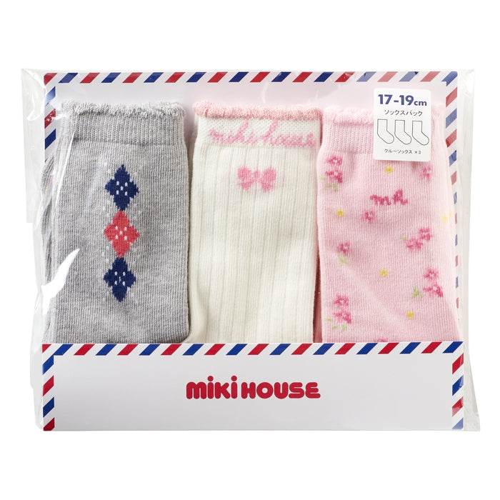[Thanksgiving] 3-pair socks pack set (17cm-23cm) [No cancellations or returns]