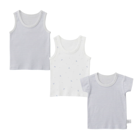 [웹 만] 3 명의 어린이 탑 세트로 구성된 속옷 세트