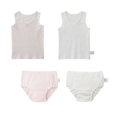 【WEB限定】肌着セット キッズ上下4点セット ピンク 商品画像