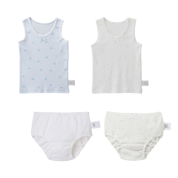 【WEB限定】肌着セット キッズ上下4点セット ブルー 商品画像