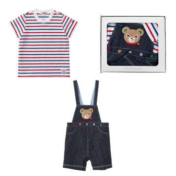 [WEB limited] Gift overalls set [BOX included] Red x navy blue 商品画像