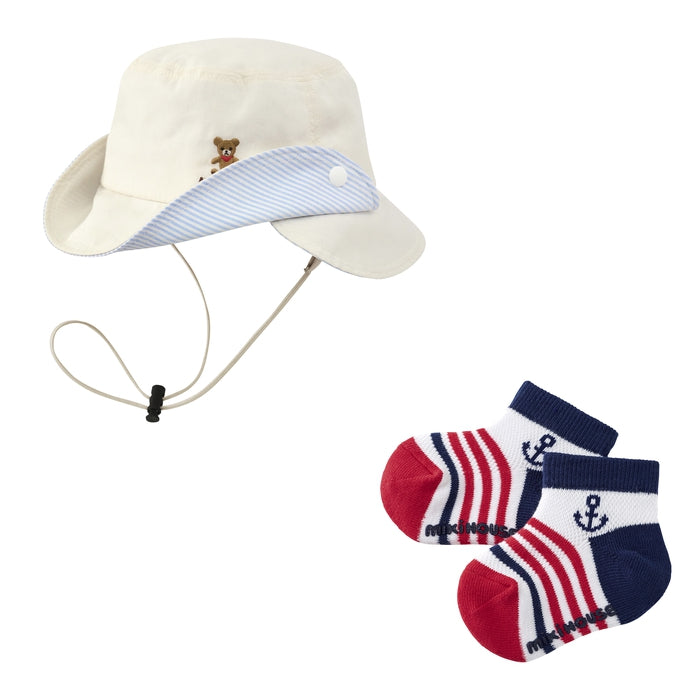 [仅Web]紫外线保护Tengallon风格的帽子和袜子套装