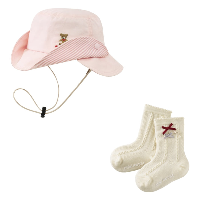 [仅Web]紫外线保护Tengallon风格的帽子和袜子套装