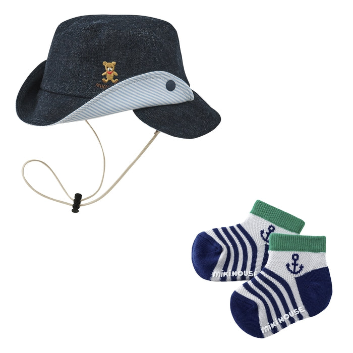 [仅Web]紫外线保护Tengallon风格的帽子和袜子套装