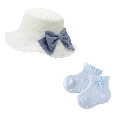 【オフィシャルサイト限定】UV対策 リボン付き帽子・ソックスセット