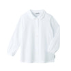 Round collar long sleeve blouse made of jersey material