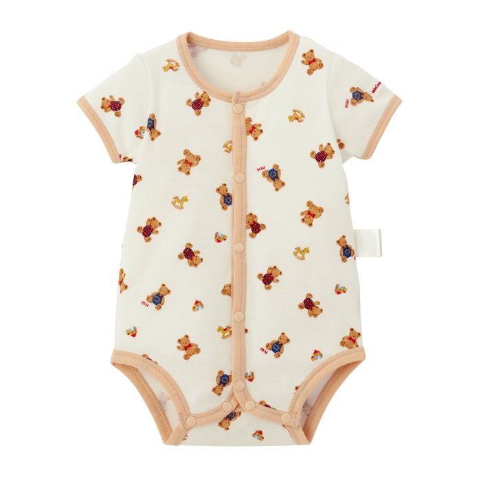 순수한 베일 짧은 슬리브 전면 오픈 밀링 바디 셔츠