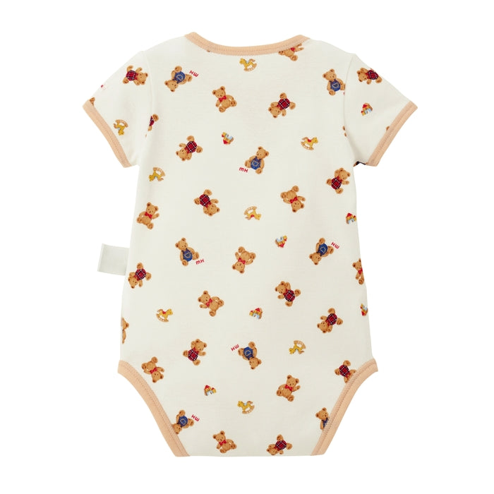 순수한 베일 짧은 슬리브 전면 오픈 밀링 바디 셔츠