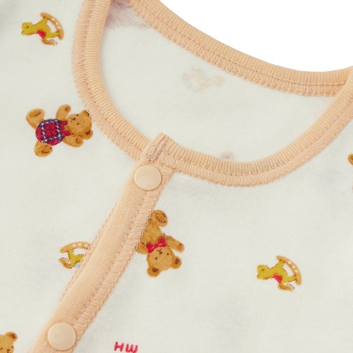 순수한 베일 짧은 슬리브 전면 오픈 밀링 바디 셔츠