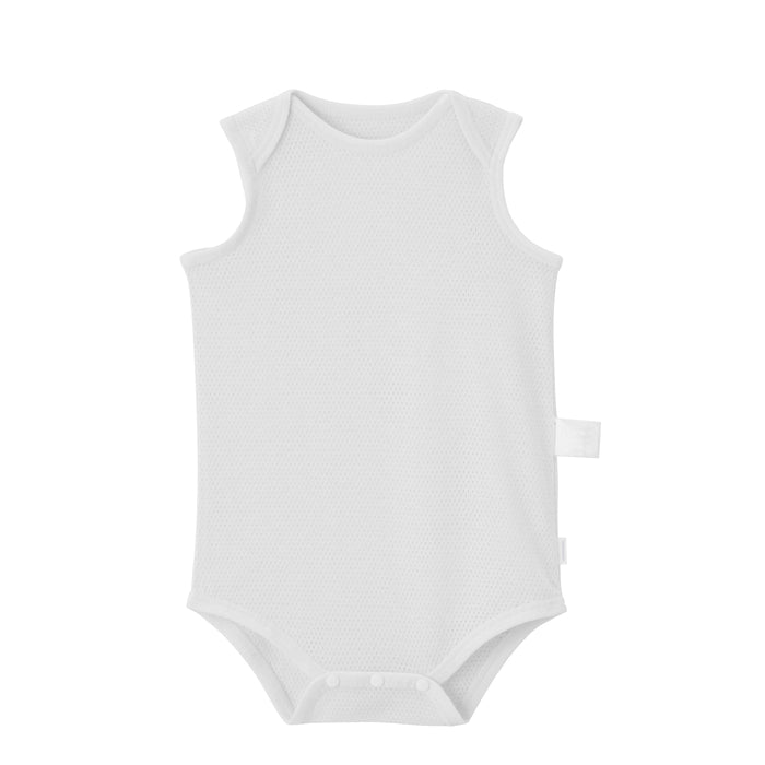 ピュアベールノースリーブメッシュ天竺ボディシャツ