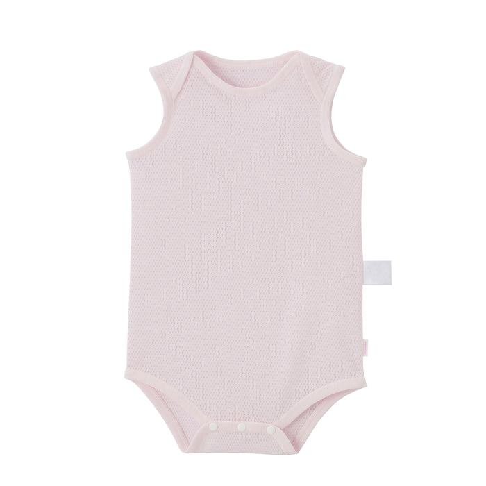 ピュアベールノースリーブメッシュ天竺ボディシャツ