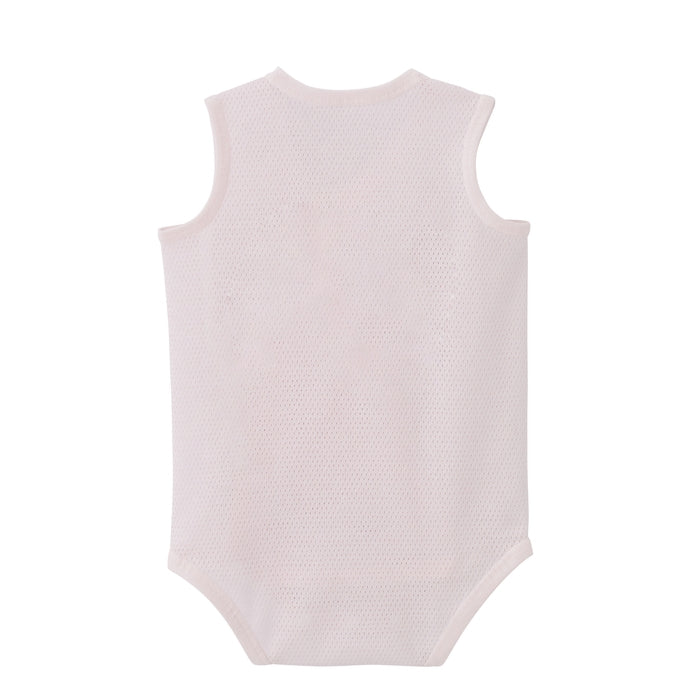 ピュアベールノースリーブメッシュ天竺ボディシャツ