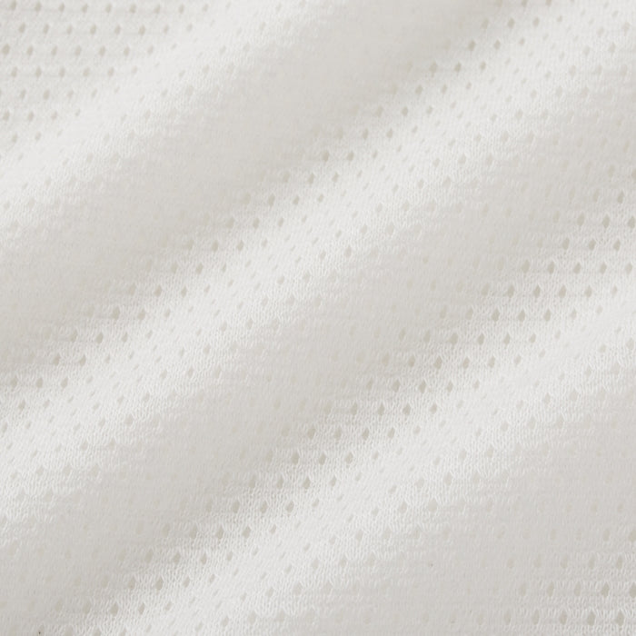 ピュアベールノースリーブ前あきメッシュ天竺ボディシャツ