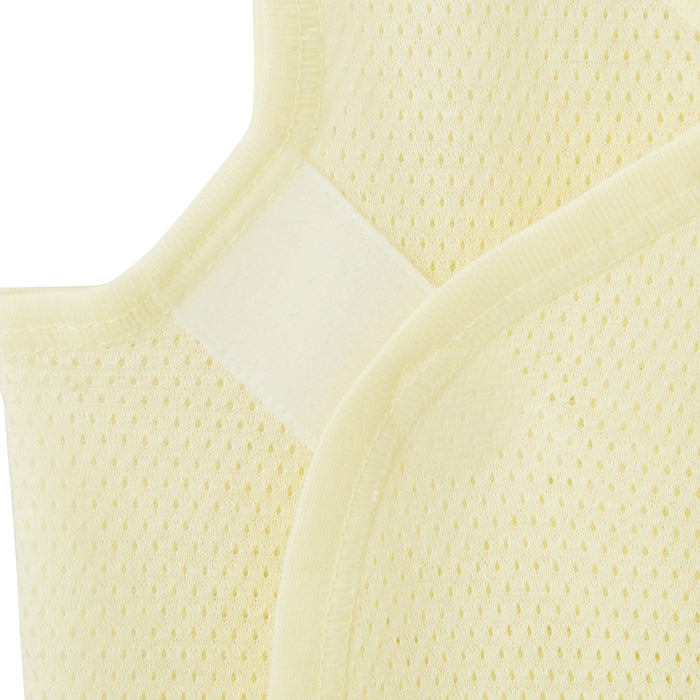 ピュアベールノースリーブ前あきメッシュ天竺ボディシャツ