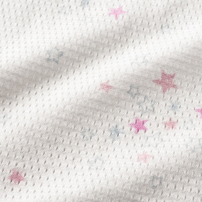 ピュアベール総柄ノースリーブメッシュ天竺ボディシャツ