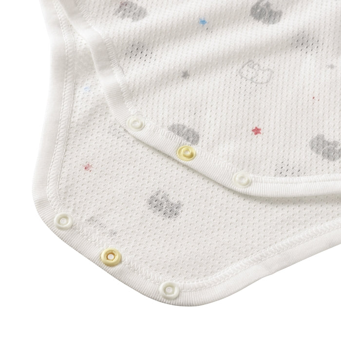 ピュアベール総柄ノースリーブメッシュ天竺ボディシャツ