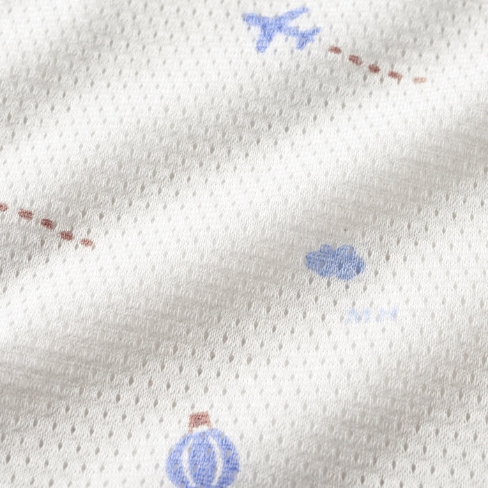 ピュアベール総柄ノースリーブメッシュ天竺ボディシャツ