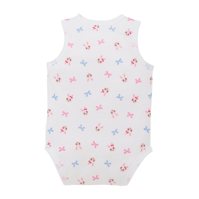 ピュアベールノースリーブ前あきメッシュ天竺ボディシャツ