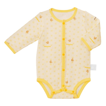 [Thanksgiving] Pure Veil Long Sleeve Open Front Allover Pattern Knit Gauze Body Shirt [Cancellation/Returns Not Possible] yellow 商品画像