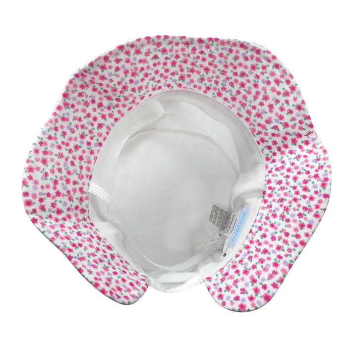 Small floral hat with sun flap