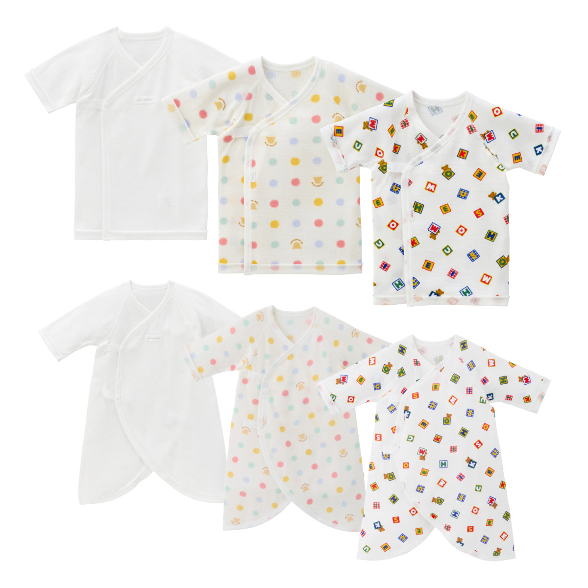 ニットガーゼ肌着セット（男女兼用6点）