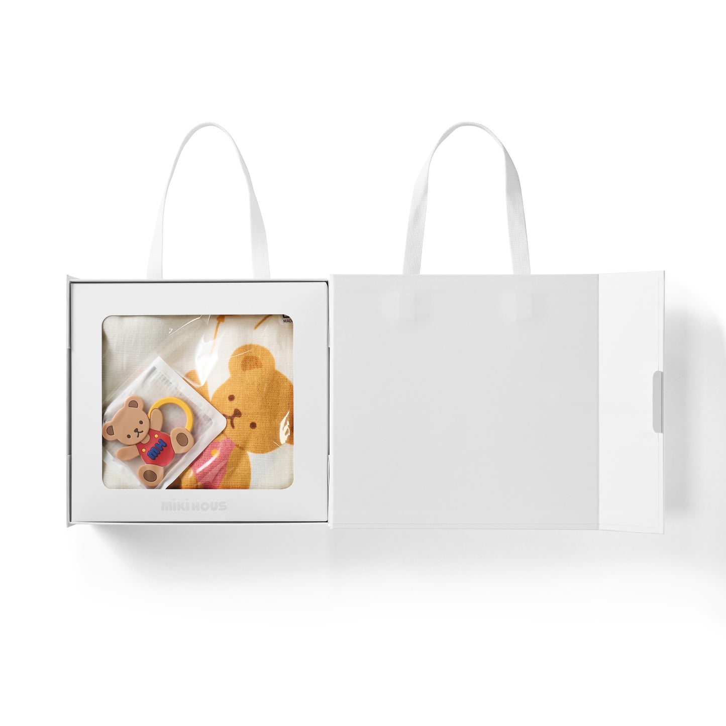 【WEB限定】ギフト ガーゼバスタオル・歯がためセット【BOX付き】