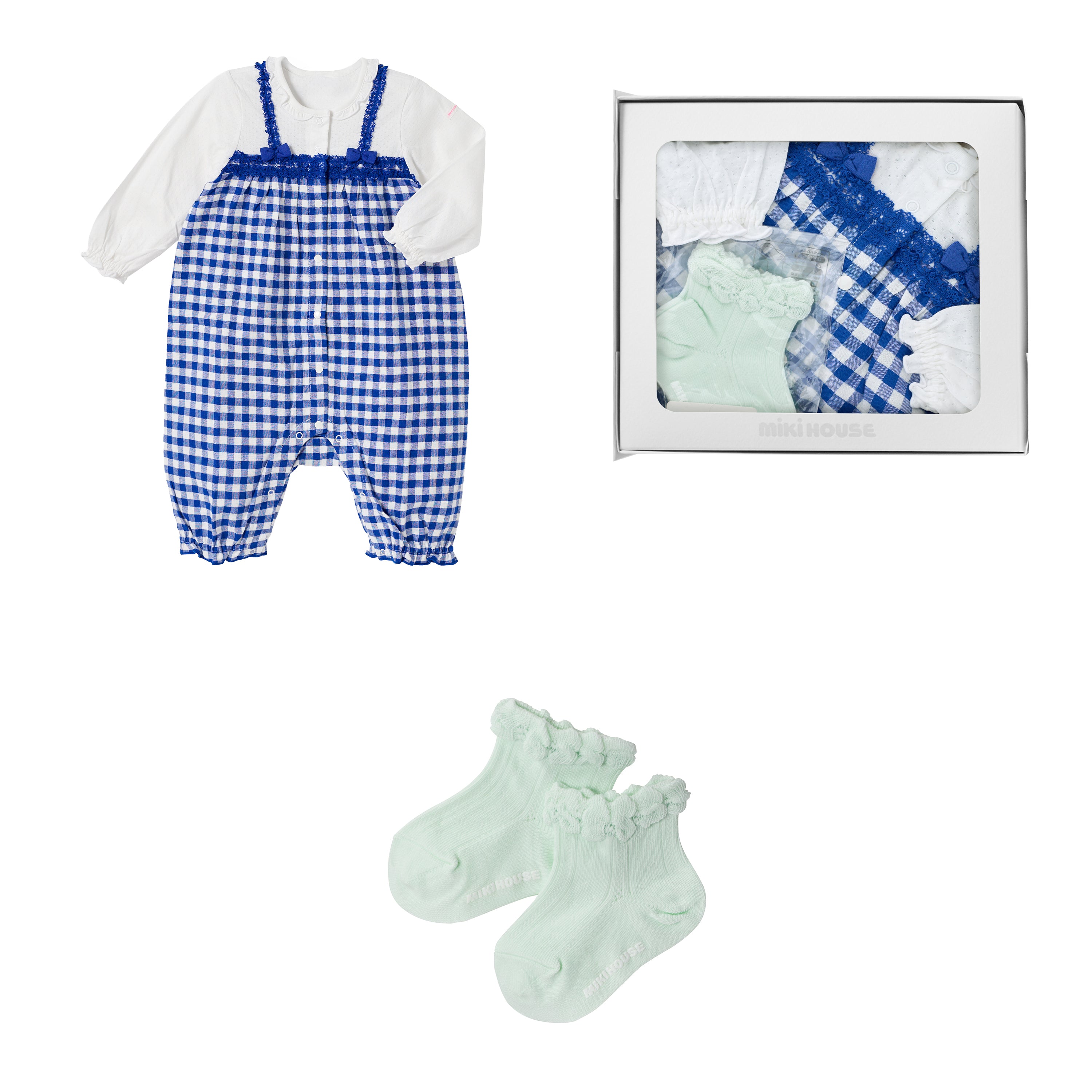 WEB limited] Gift coverall set – ミキハウスオフィシャルサイト
