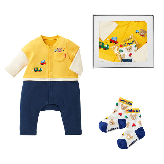 【新品】ミキハウス　カバーオール　セット WEB限定】ギフト カバーオールセット【BOX付き】 – ミキハウス