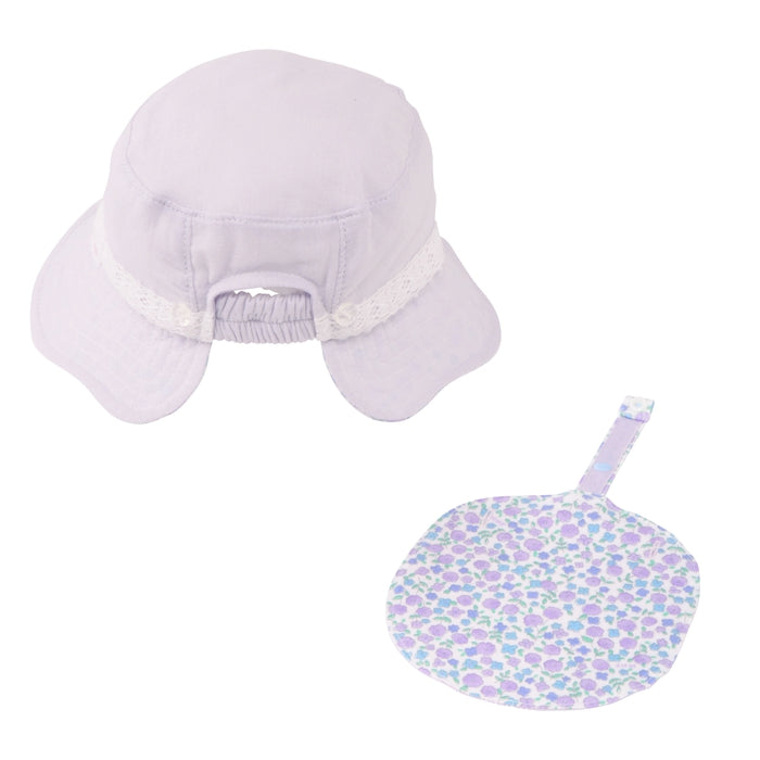 [WEB only] UV protection baby hat and cardigan set