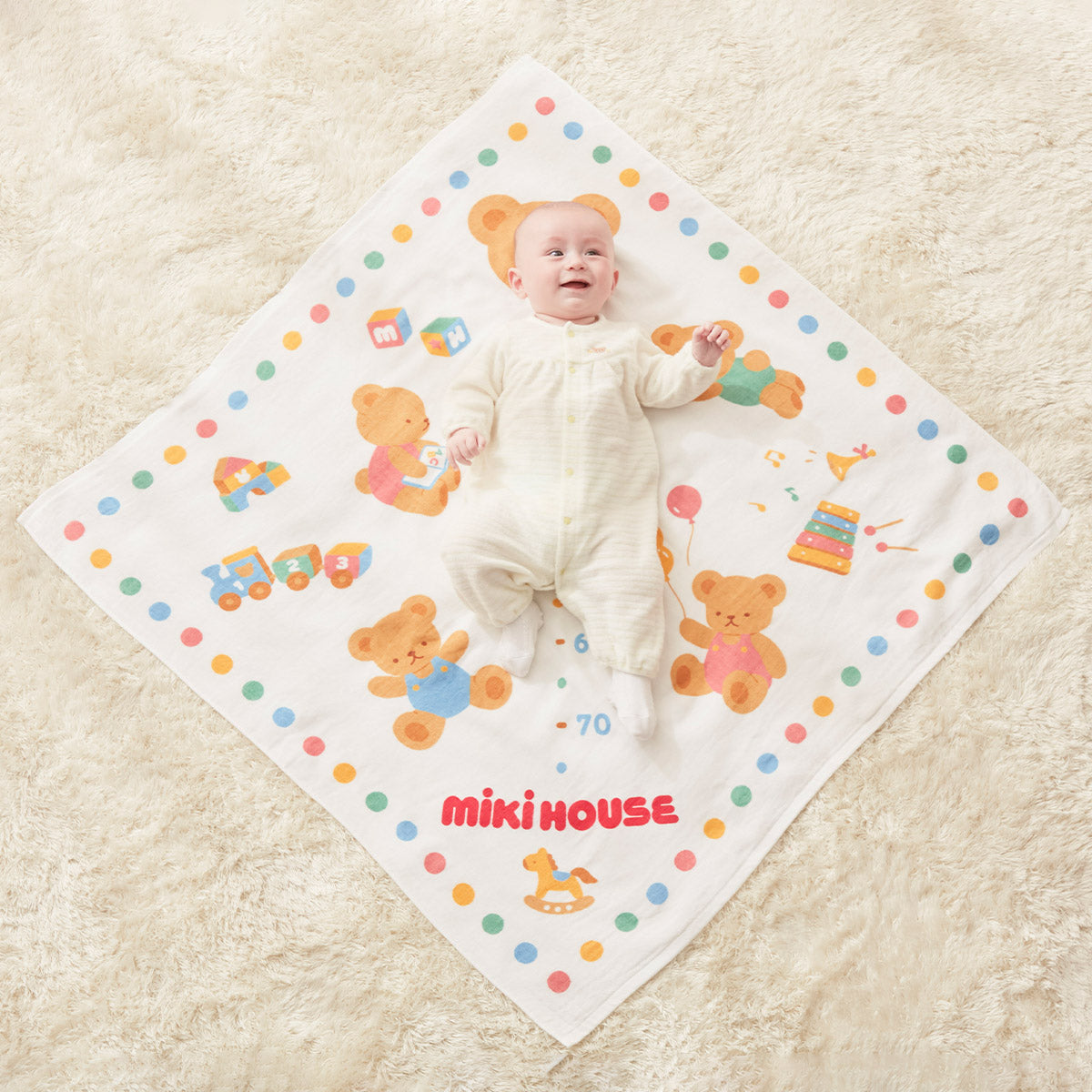 Height gauge gauze bath towel