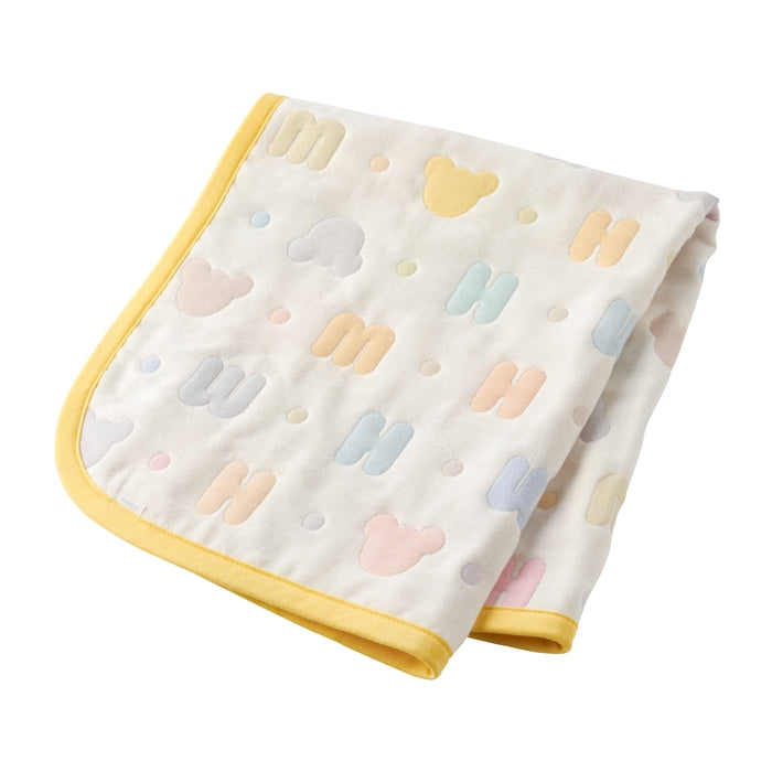 Pastel logo pattern gauze blanket